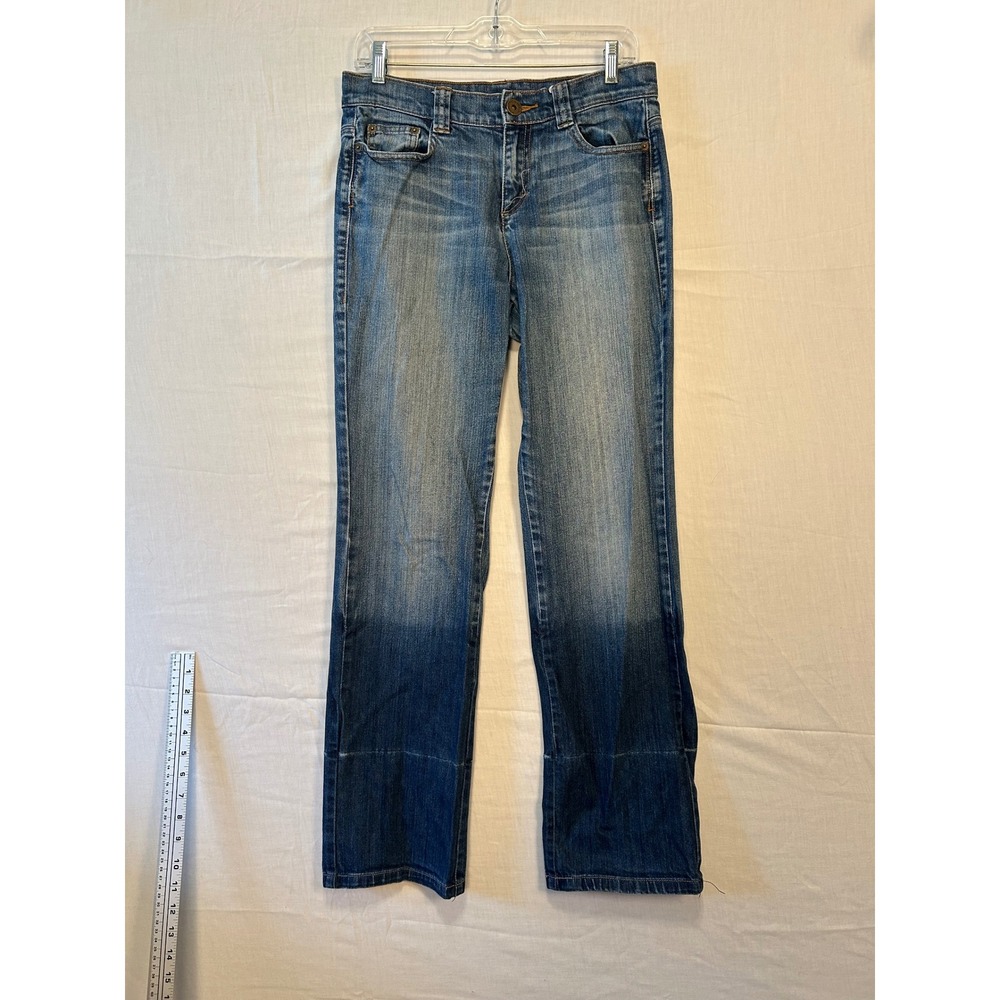 DKNY Jeans Womens Size 8 Medium Wash Straight Leg Denim Blue Mid Rise 2739
